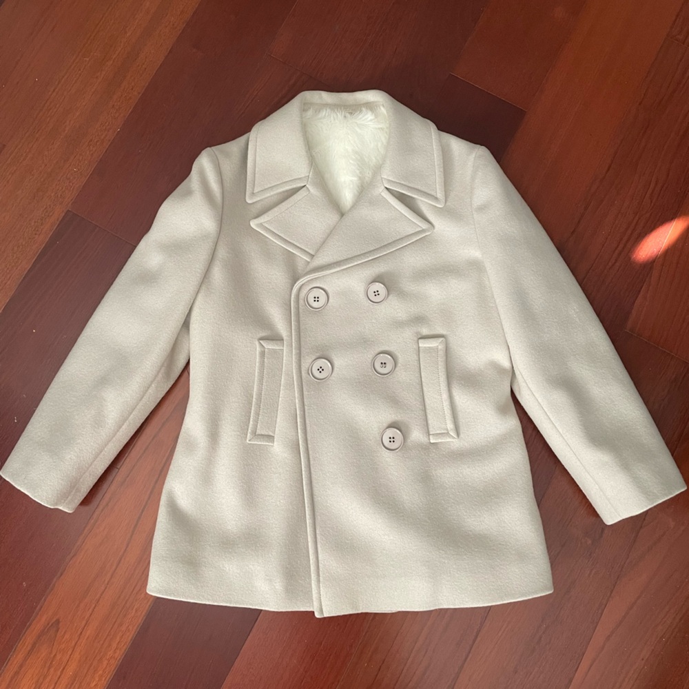 Prada petite fit short pale grey peacoat, fits like Size 36